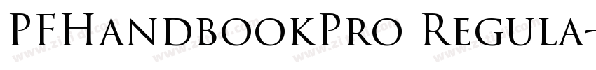 PFHandbookPro Regula字体转换